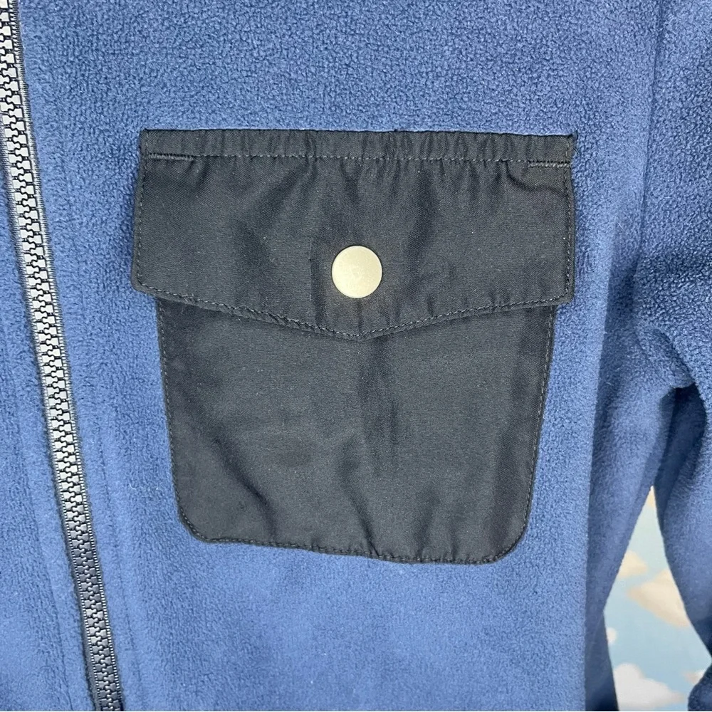 Old Navy Kids fleece‎ zip up jacket/sweatshirt Navy Blue XL (14-16) Cozy Soft
